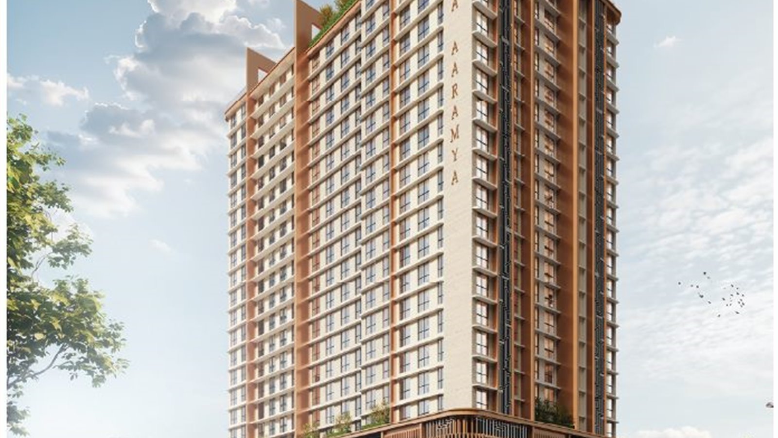 Sayba Aaramya tower elevation by day, Charkop Sector 6, Kandivali West (artist's impression)